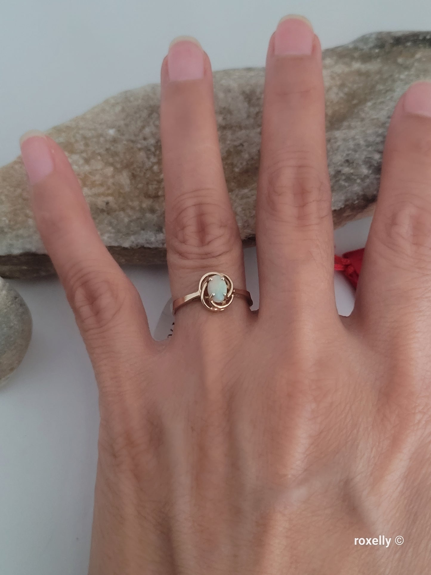 ❤️10k Size 6.25 Precious Solid Yellow Gold Fire Opal Ring!