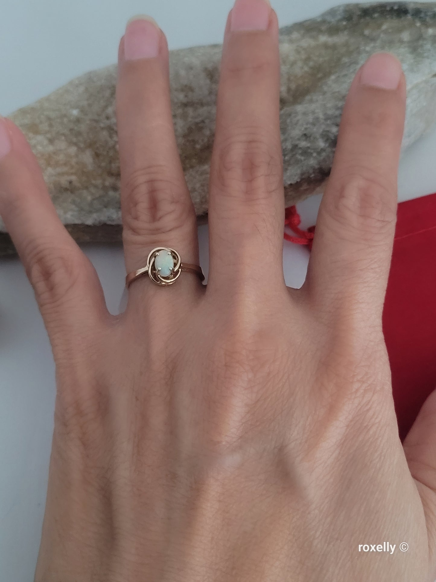 ❤️10k Size 6.25 Precious Solid Yellow Gold Fire Opal Ring!