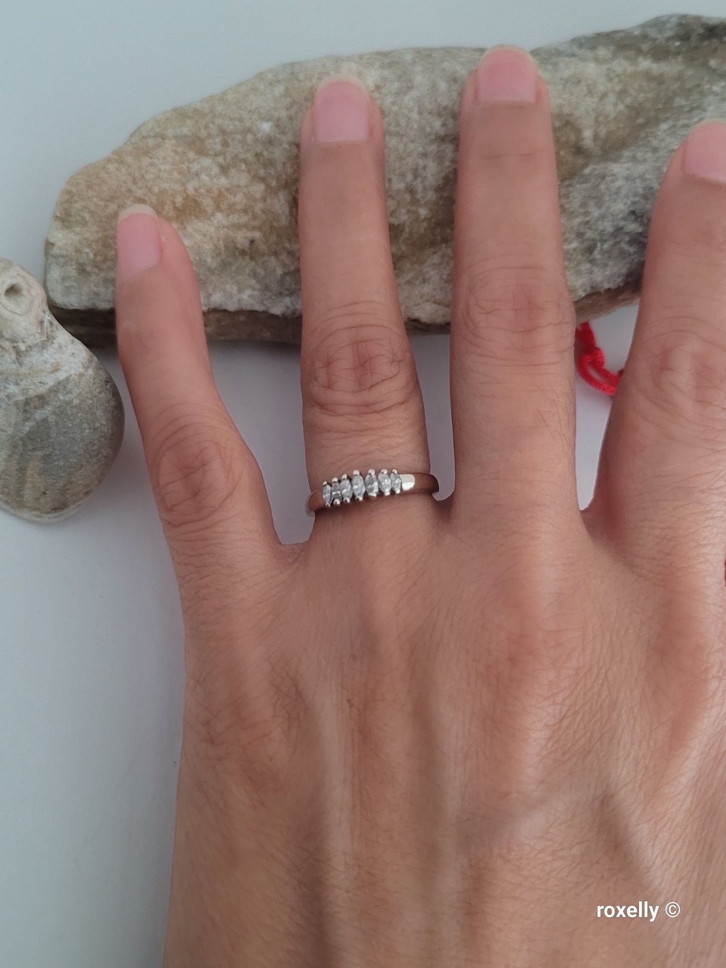 ❤️14k Size 5.25 Precious Solid White Gold Genuine Diamond Tiara Design Ring!