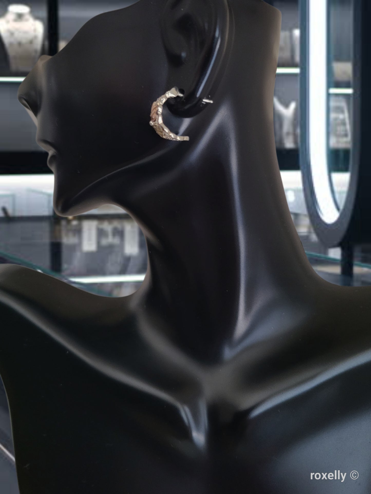 ❤️Sterling Silver and 10k Solid Gold Leaves-Shaped, Black Hills Earrings!