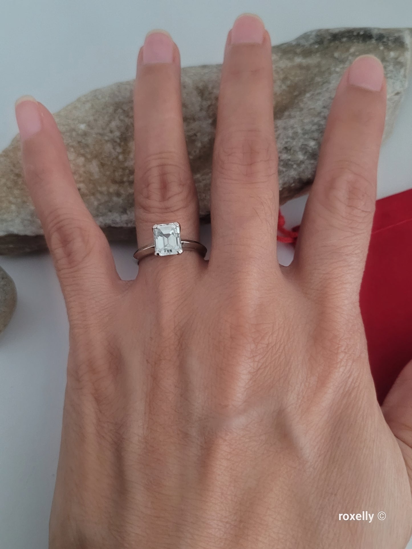 ❤️14k Size 6.75 Beautiful Solid White Topaz Ring!