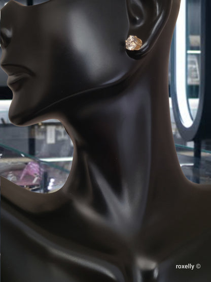 ❤️14k Beautiful Solid Yellow Gold Cubic Zirconia Solitaire Stud Earrings!