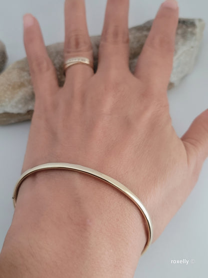 ❤️14k Fancy Solid White and Yellow Gold Tubular Design Bracelet, Millor Italy!