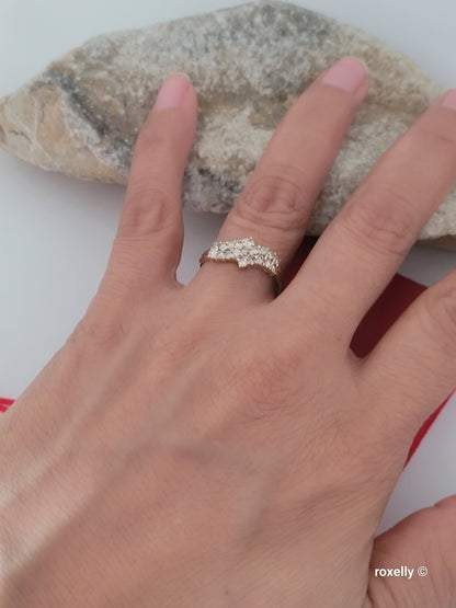 ❤️14k Size 7 Exquisite Solid Yellow Gold Genuine Diamonds Ring!