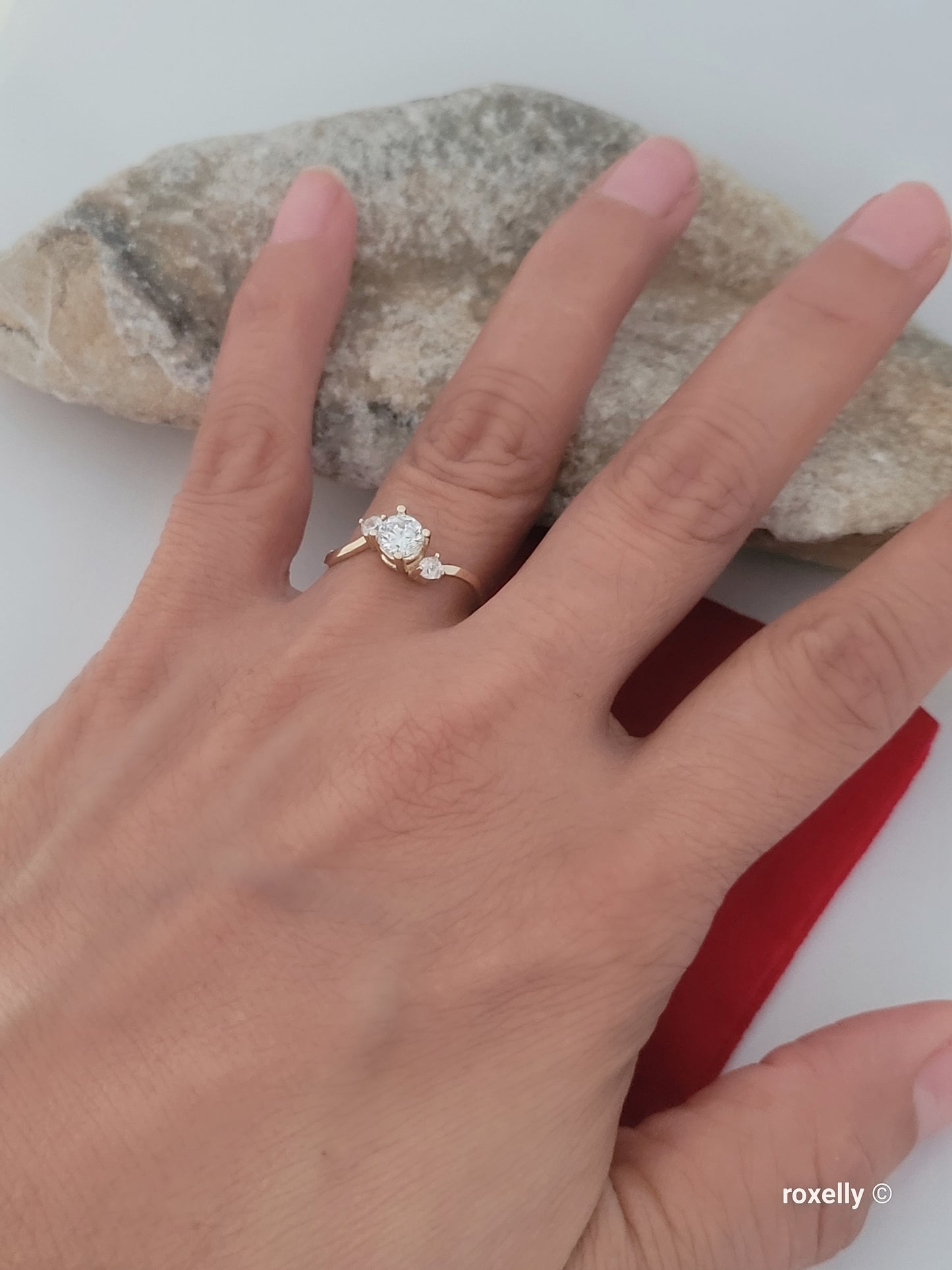 ❤️14k Size 7.5 Precious Solid Yellow Gold Cubic Zirconia Cocktail Ring!