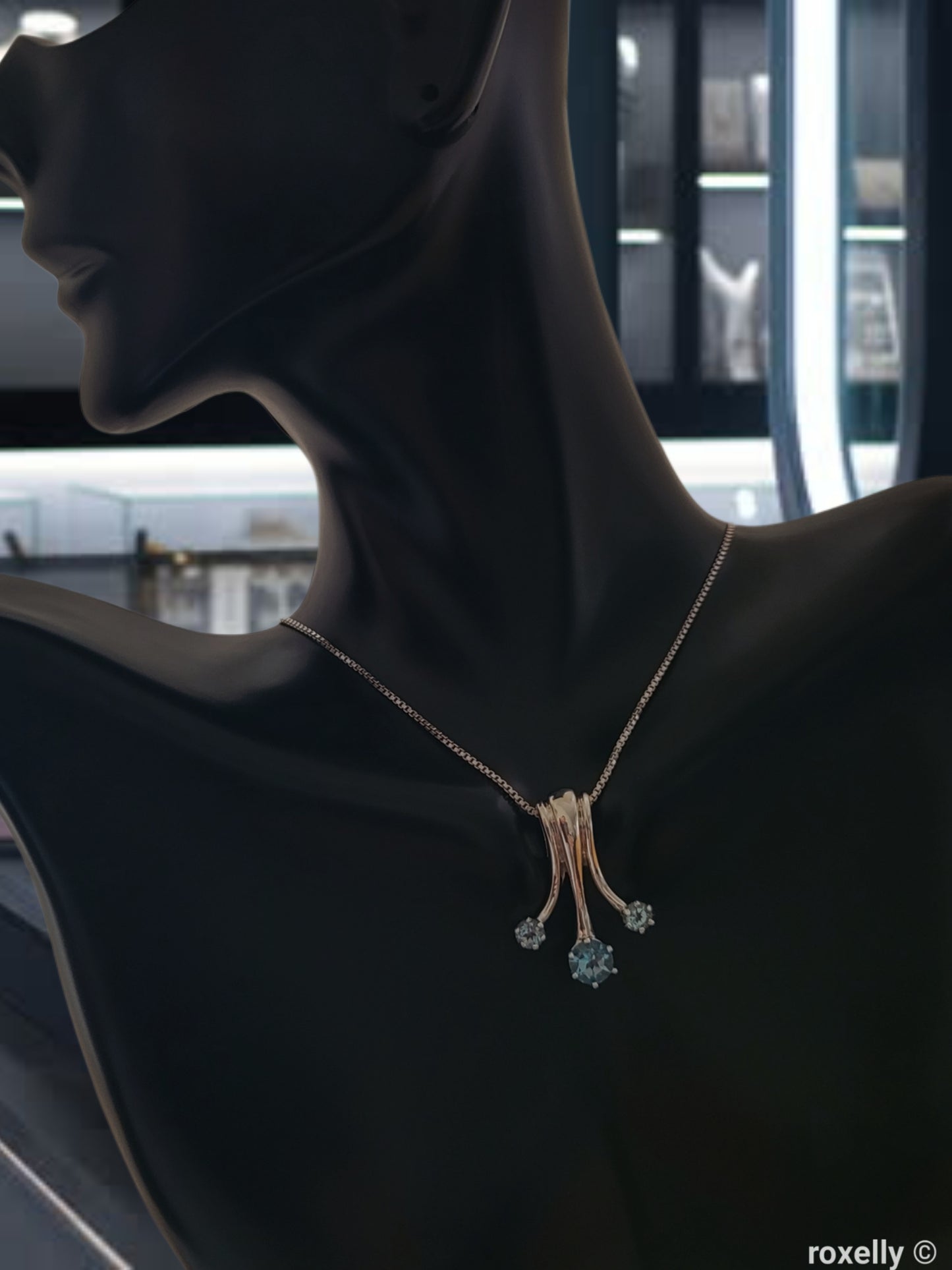 ❤️925 Amazing Sterling Silver Blue Topaz Necklace and Pendant!