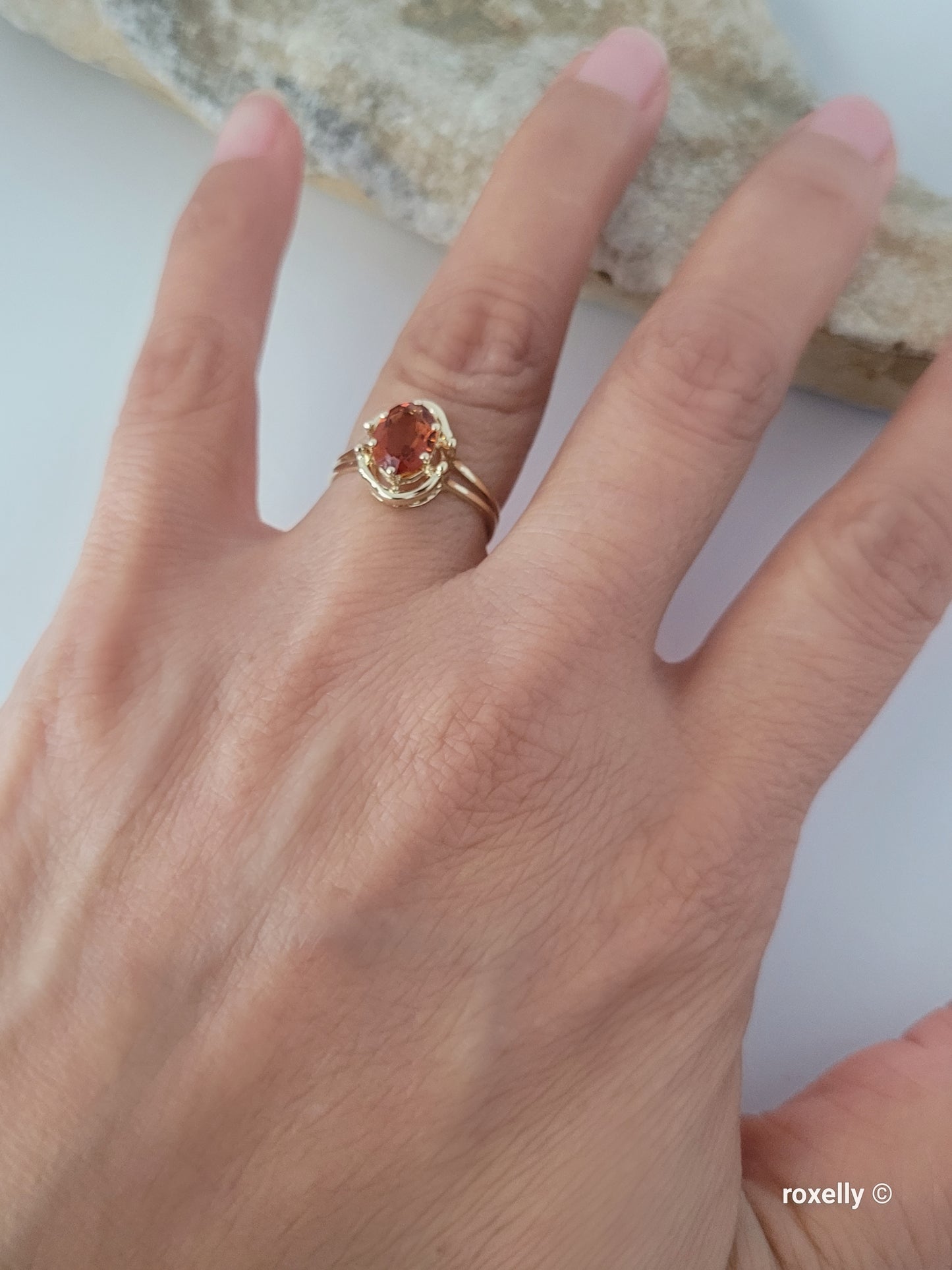 ❤️14k Size 5.5 Precious Solid Yellow Gold Madeira Citrine Ring!