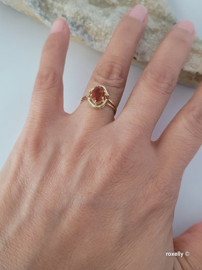 ❤️14k Size 5.5 Precious Solid Yellow Gold Madeira Citrine Ring!