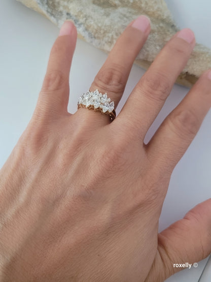 ❤️14k Size 8.75 Precious Solid Yellow Gold Cubic Zirconia Ring!