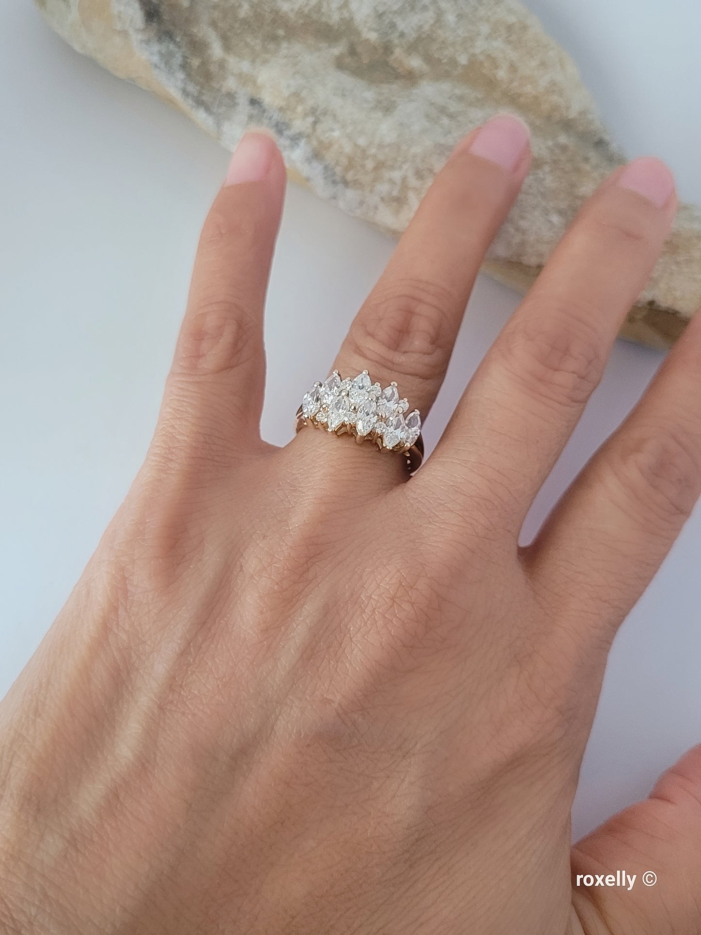 ❤️14k Size 8.75 Precious Solid Yellow Gold Cubic Zirconia Ring!