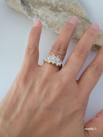 ❤️14k Size 8.75 Precious Solid Yellow Gold Cubic Zirconia Ring!