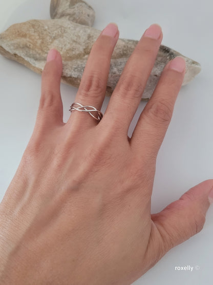 ❤️14k Size 8 Precious Solid White Gold Open Design Ring!