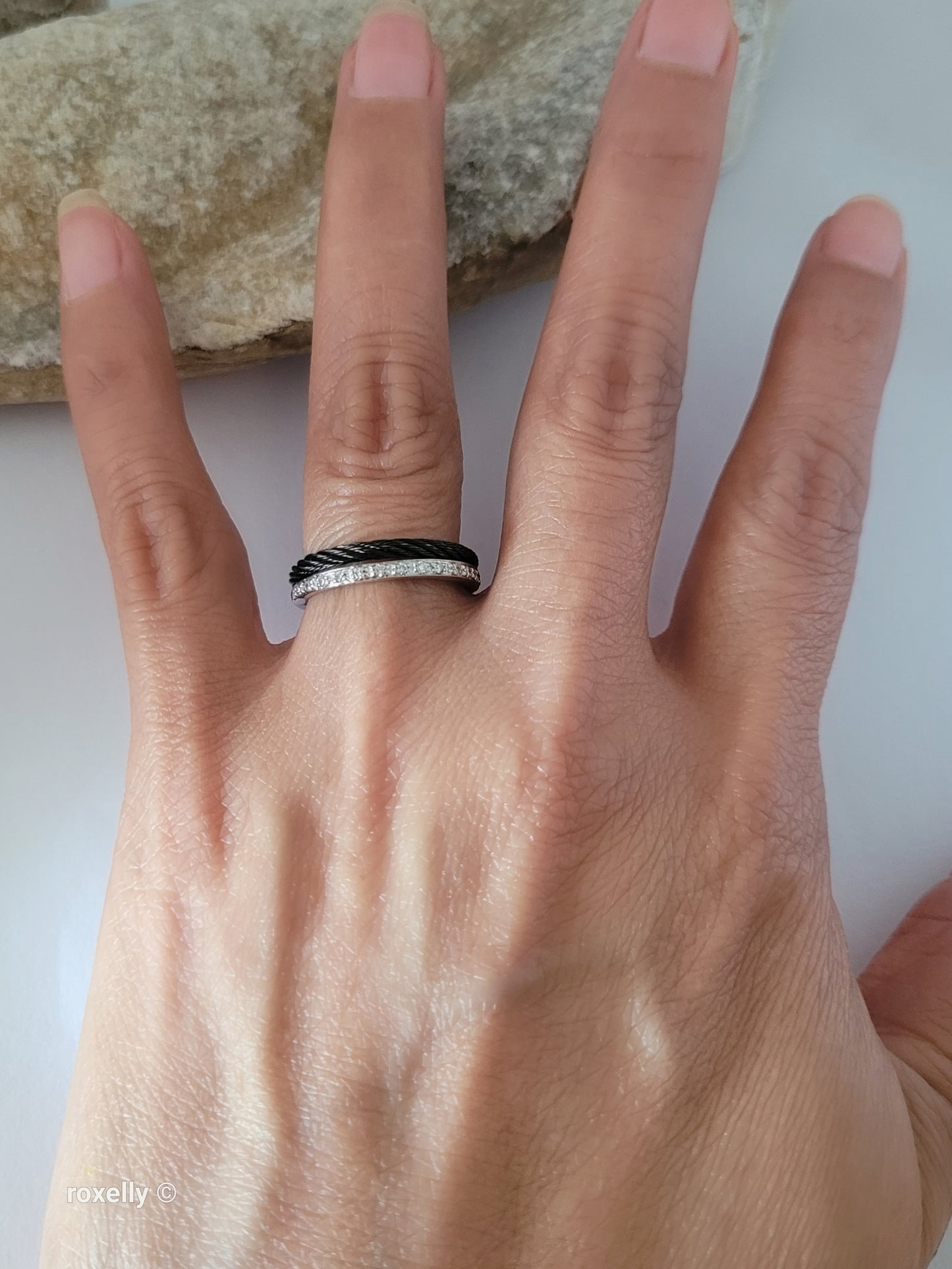 Authentic Charriol Ring – 18k Solid Gold, Geunine Diamonds, and Hypoallergenic Steel Ring – AMAZING!