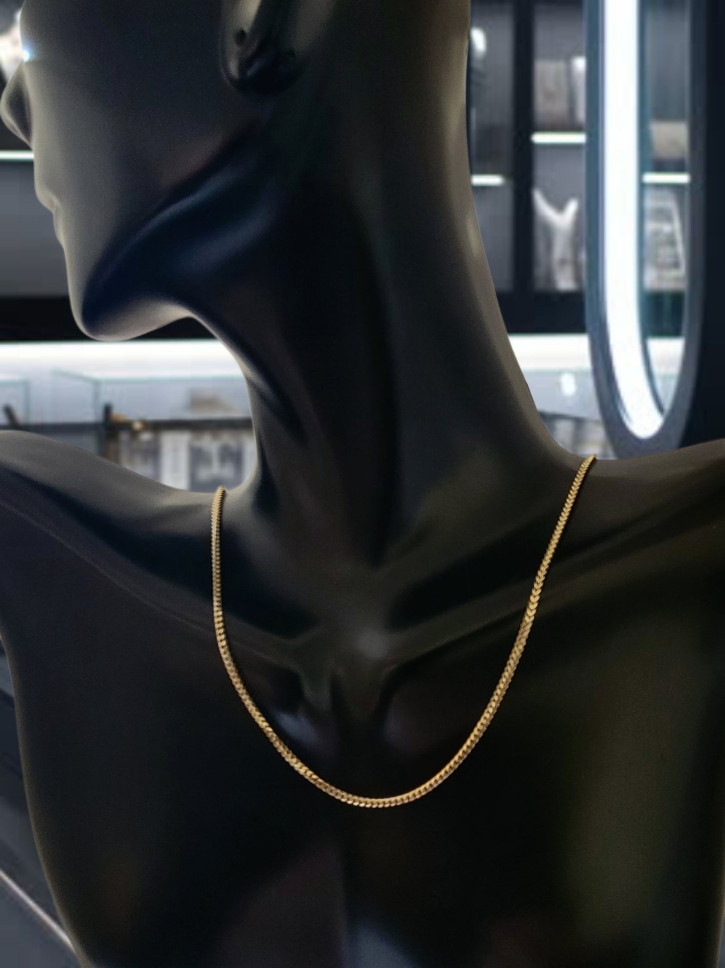 14K Yellow Gold Franco Link Design Necklace, Solid Gold – Made in Italy
