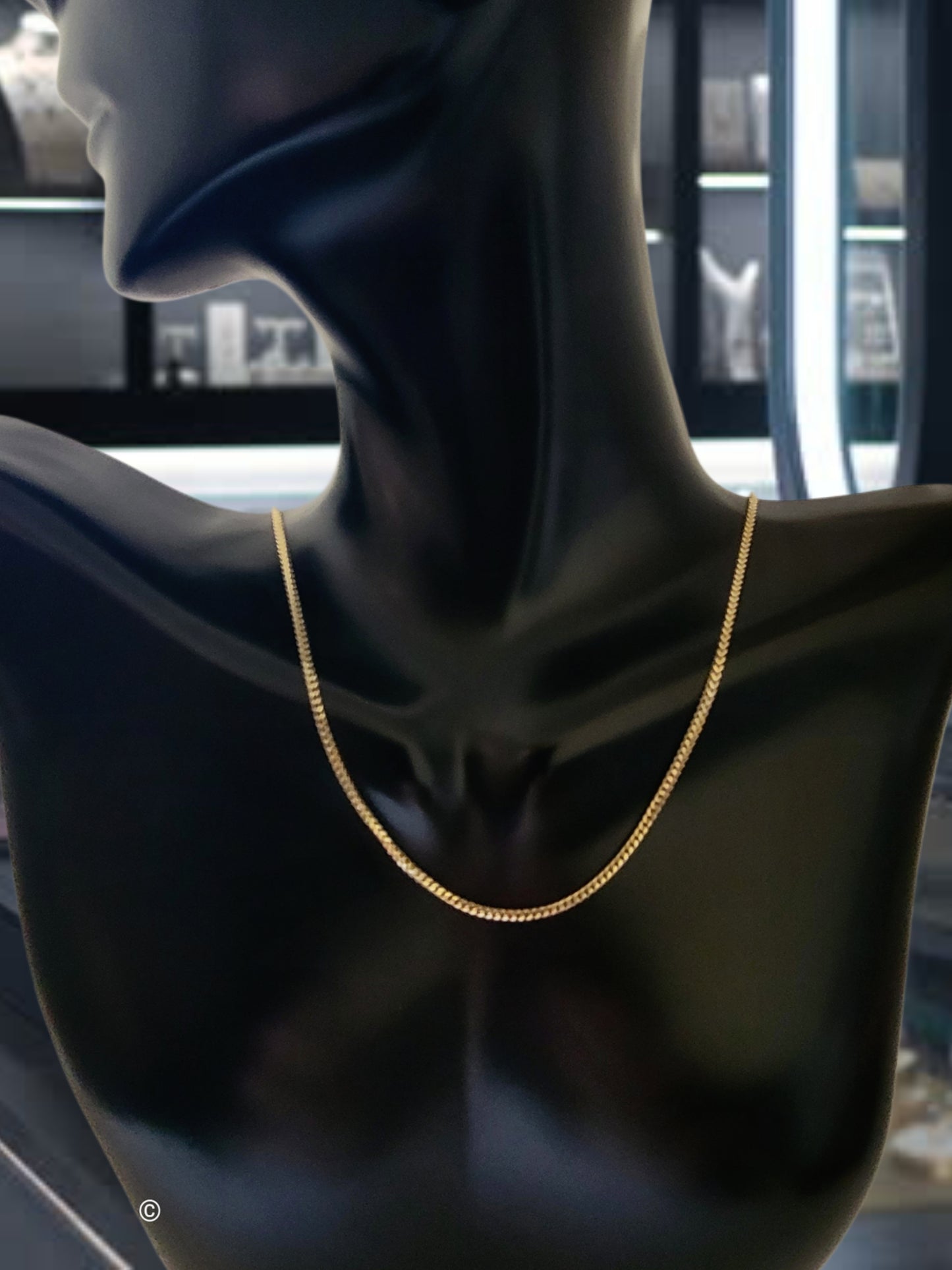 14K Yellow Gold Franco Link Design Necklace, Solid Gold – Made in Italy