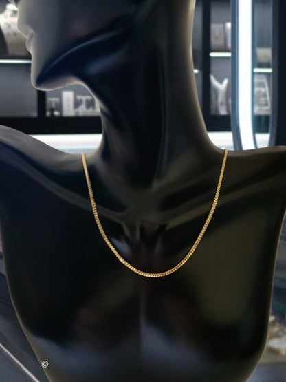 14K Yellow Gold Franco Link Design Necklace, Solid Gold – Made in Italy