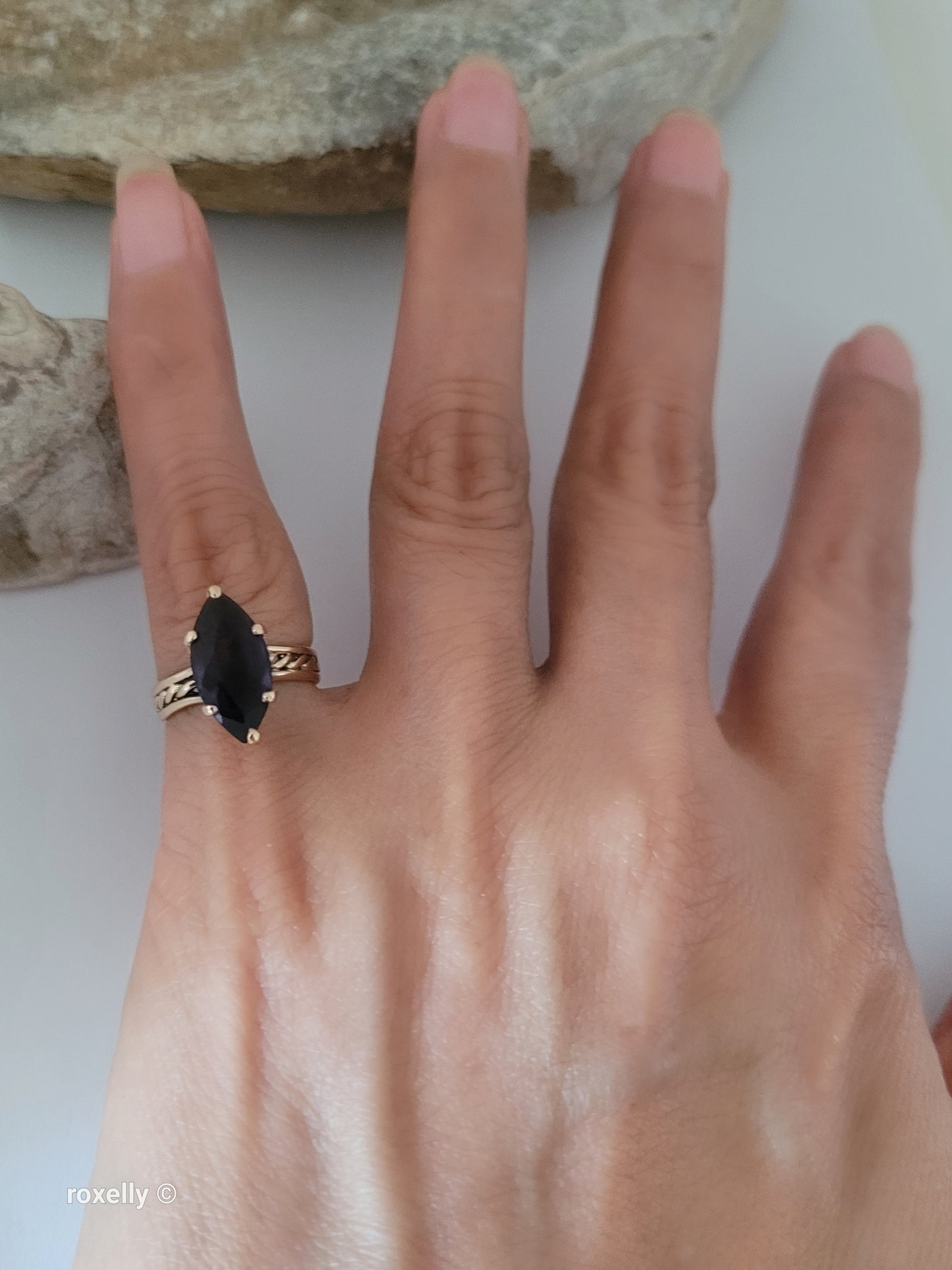 Vintage 14K Yellow Gold Purple Amethyst Pinky Ring Size 3.25 - Solid Gold