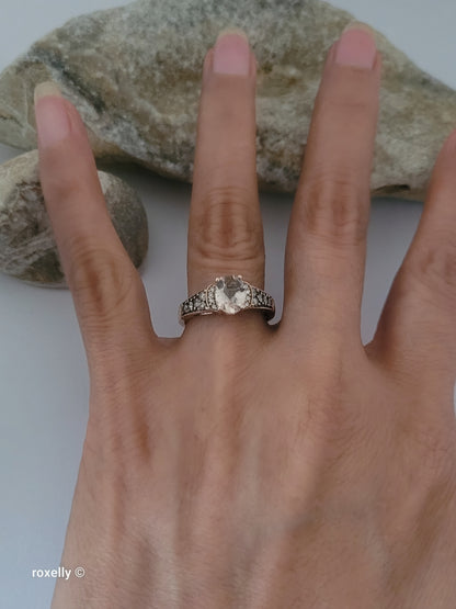 Le Vian 14K Rose Gold Morganite and Vanilla Diamonds Ring Size 6.75