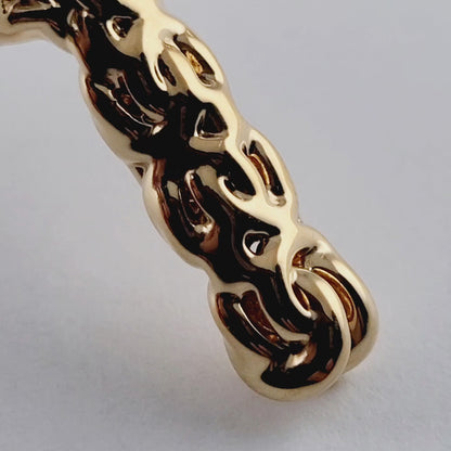 14K Yellow Gold Over Resin Core Cross Pendant, Made in Italy Gold