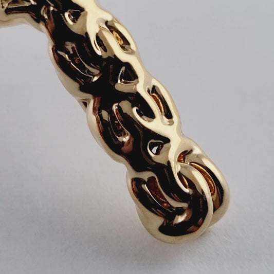 14K Yellow Gold Over Resin Core Cross Pendant, Made in Italy Gold