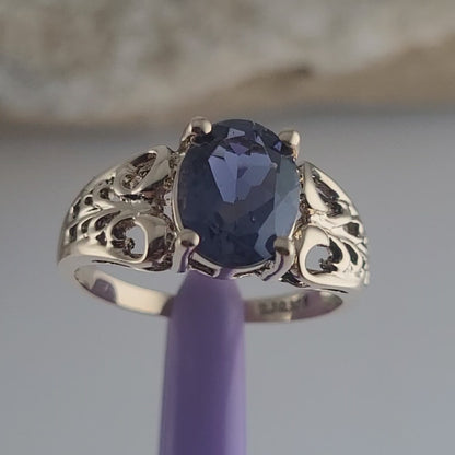 10K Yellow Gold Tanzanite Gemstone Cocktail Ring Size 6 - Solid Gold!
