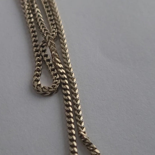 14K Yellow Gold Franco Link Design Necklace, Solid Gold – Made in Italy