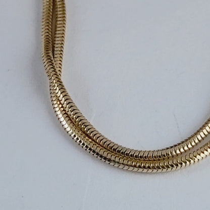 14K Yellow Gold Soga Necklace, Solid Gold!