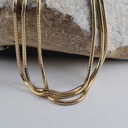 Milor 14K Yellow Gold Adjustable Flexible Necklace, Solid Gold – Made in Italy