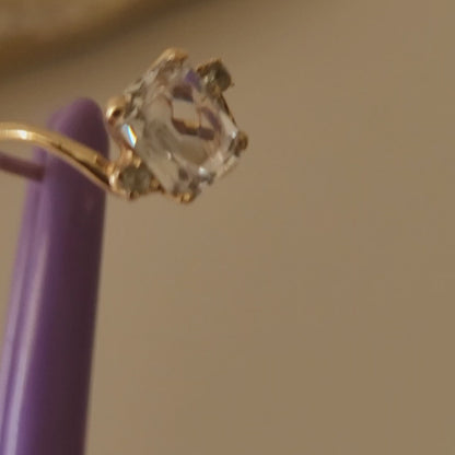 ❤️10k Size 6 Precious Solid Yellow Gold Aquamarine Gemstones Ring!