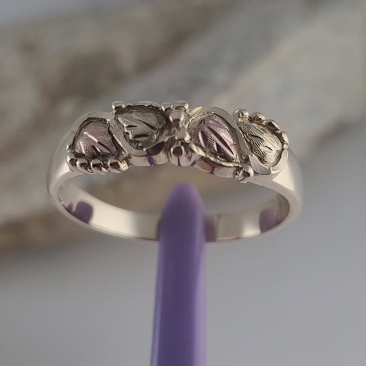 10K Yellow and Rose Gold Black Hills Band Ring Size 13 - Solid Gold