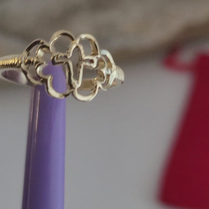 ❤️14k Size 6.5 Lovely Solid Yellow Gold Cocktail Ring!