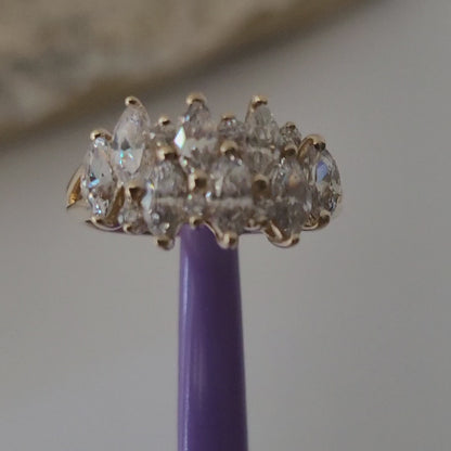 ❤️14k Size 8.75 Precious Solid Yellow Gold Cubic Zirconia Ring!