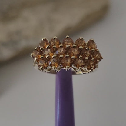❤️14k Size 6 Beautiful Solid Yellow Gold Citrine Cocktail Ring!