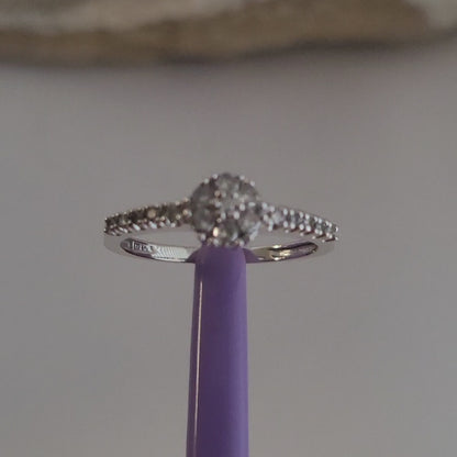 ❤️14k Size 6.75 Precious Solid White Gold Genuine Diamond Ring!