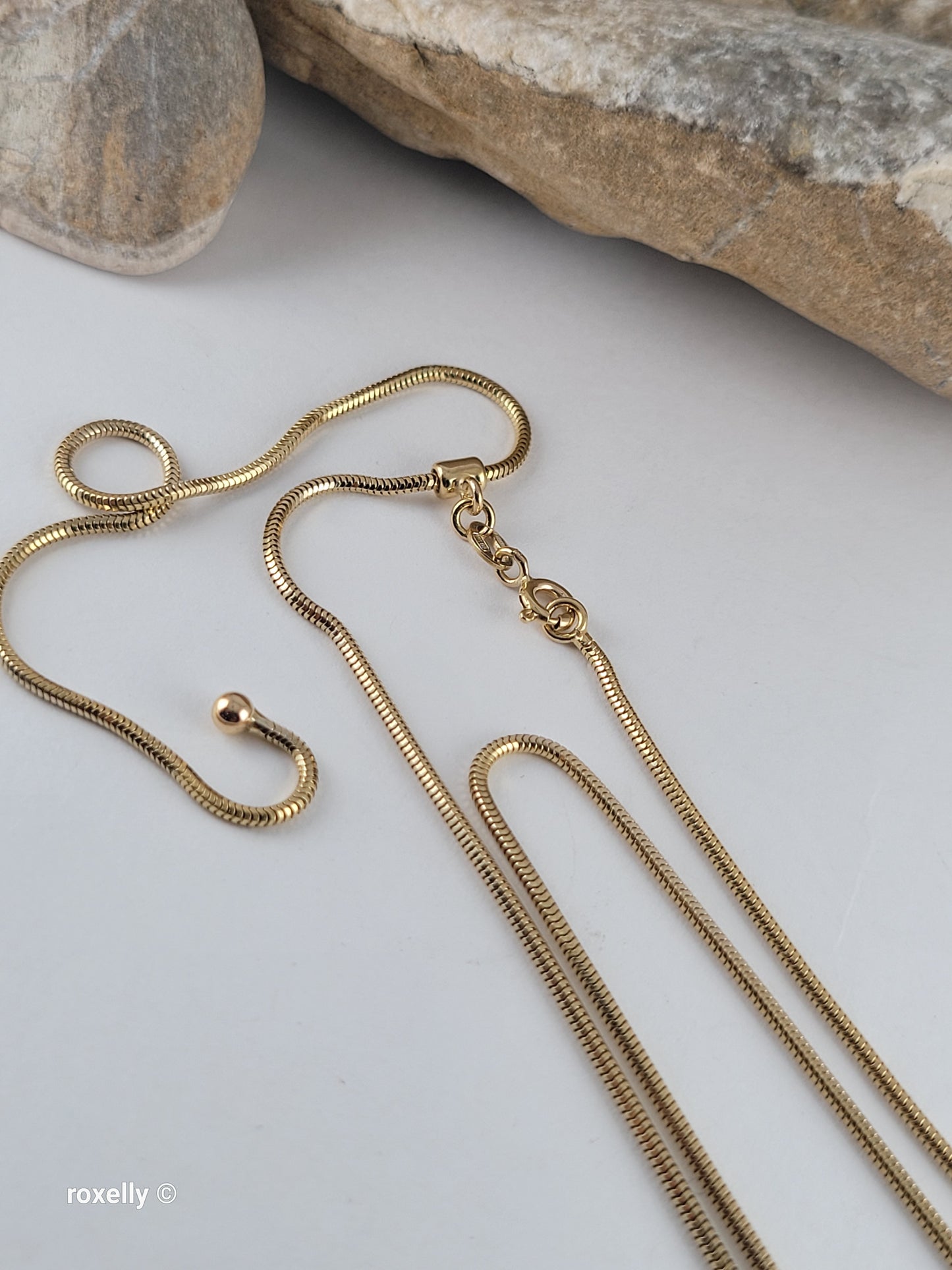 Milor 14K Yellow Gold Adjustable Flexible Necklace, Solid Gold – Made in Italy