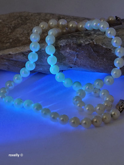 Freshwater Pearl Necklace with Solid 14K Yellow Gold Clasp!