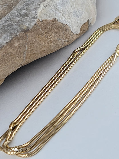 Milor 14K Yellow Gold Adjustable Flexible Necklace, Solid Gold – Made in Italy