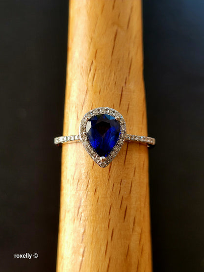 $2,000 EFFY 14K White Gold Sapphire and Diamond Ring, Solid Gold!