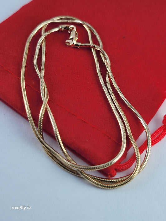 14K Yellow Gold Soga Necklace, Solid Gold!