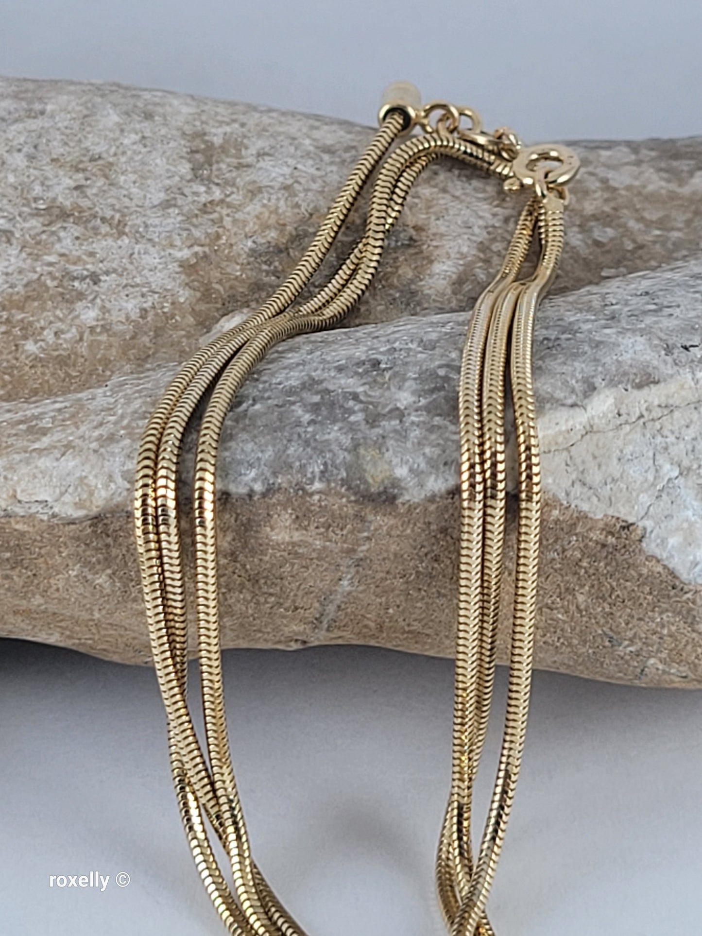Milor 14K Yellow Gold Adjustable Flexible Necklace, Solid Gold – Made in Italy