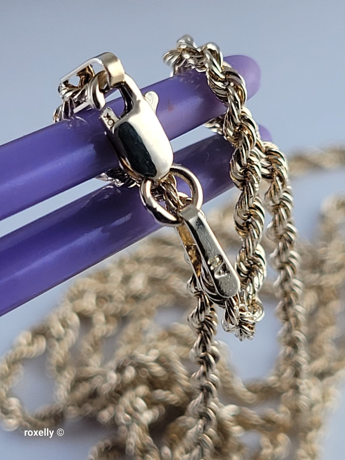 10K Yellow Gold Rope Chain and Mystic Pendant!