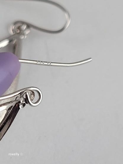 14K White Gold Lightweight Small Comfortable Brushed Finish Earrings!