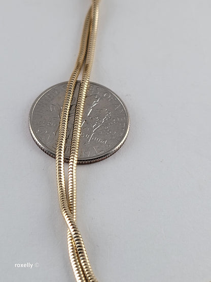 14K Yellow Gold Soga Necklace, Solid Gold!