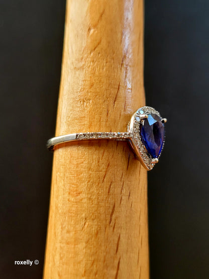 $2,000 EFFY 14K White Gold Sapphire and Diamond Ring, Solid Gold!