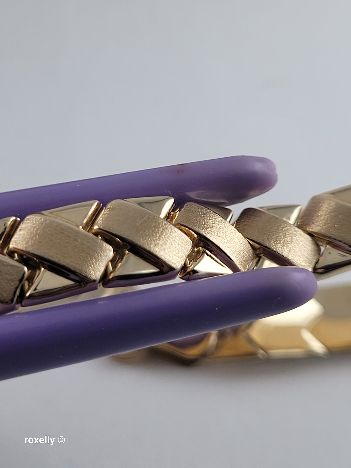 14K Yellow Gold Woven Chevron Link Bracelet, 7.25” Solid Gold – Made in Turkey