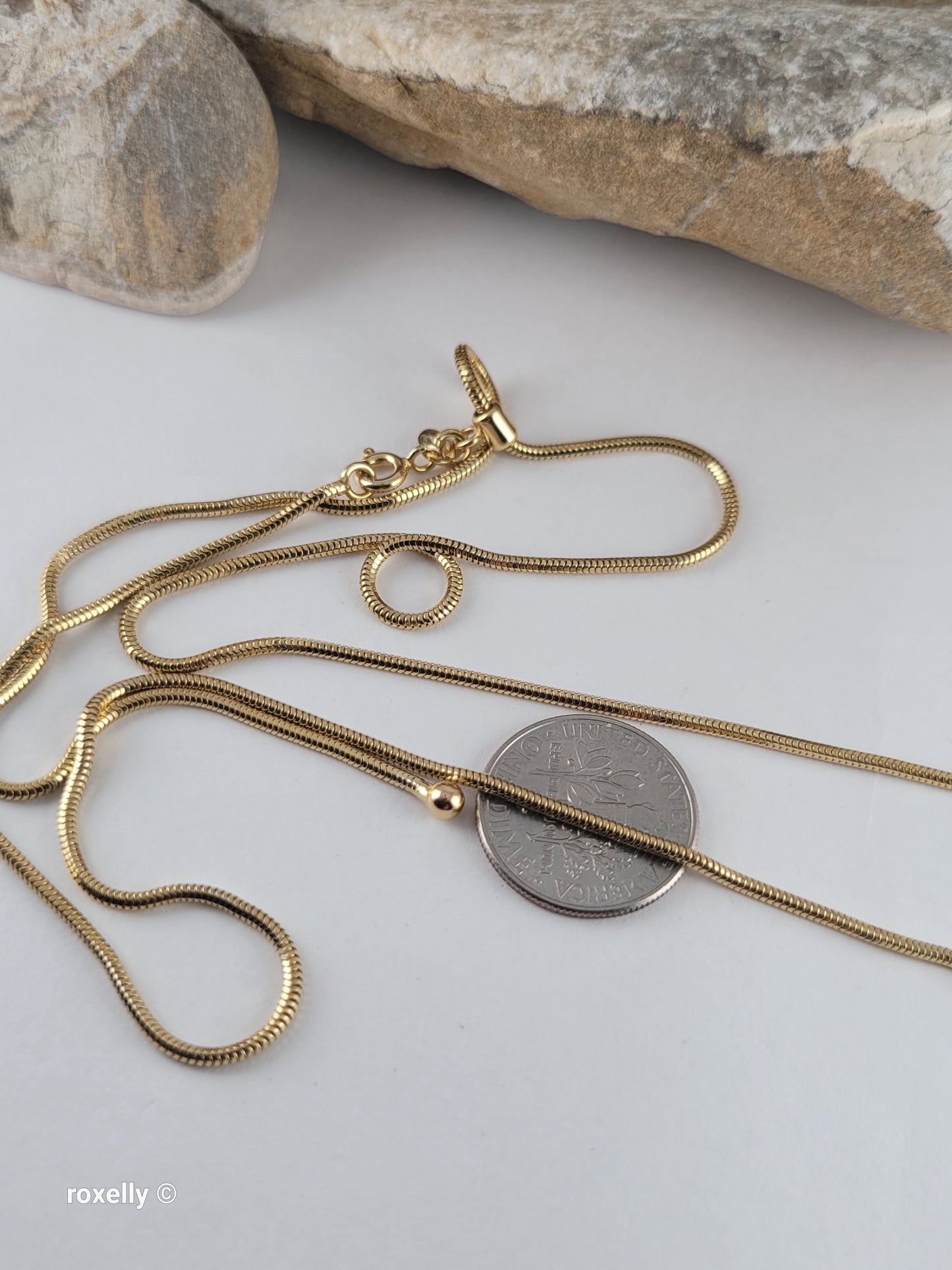 Milor 14K Yellow Gold Adjustable Flexible Necklace, Solid Gold – Made in Italy
