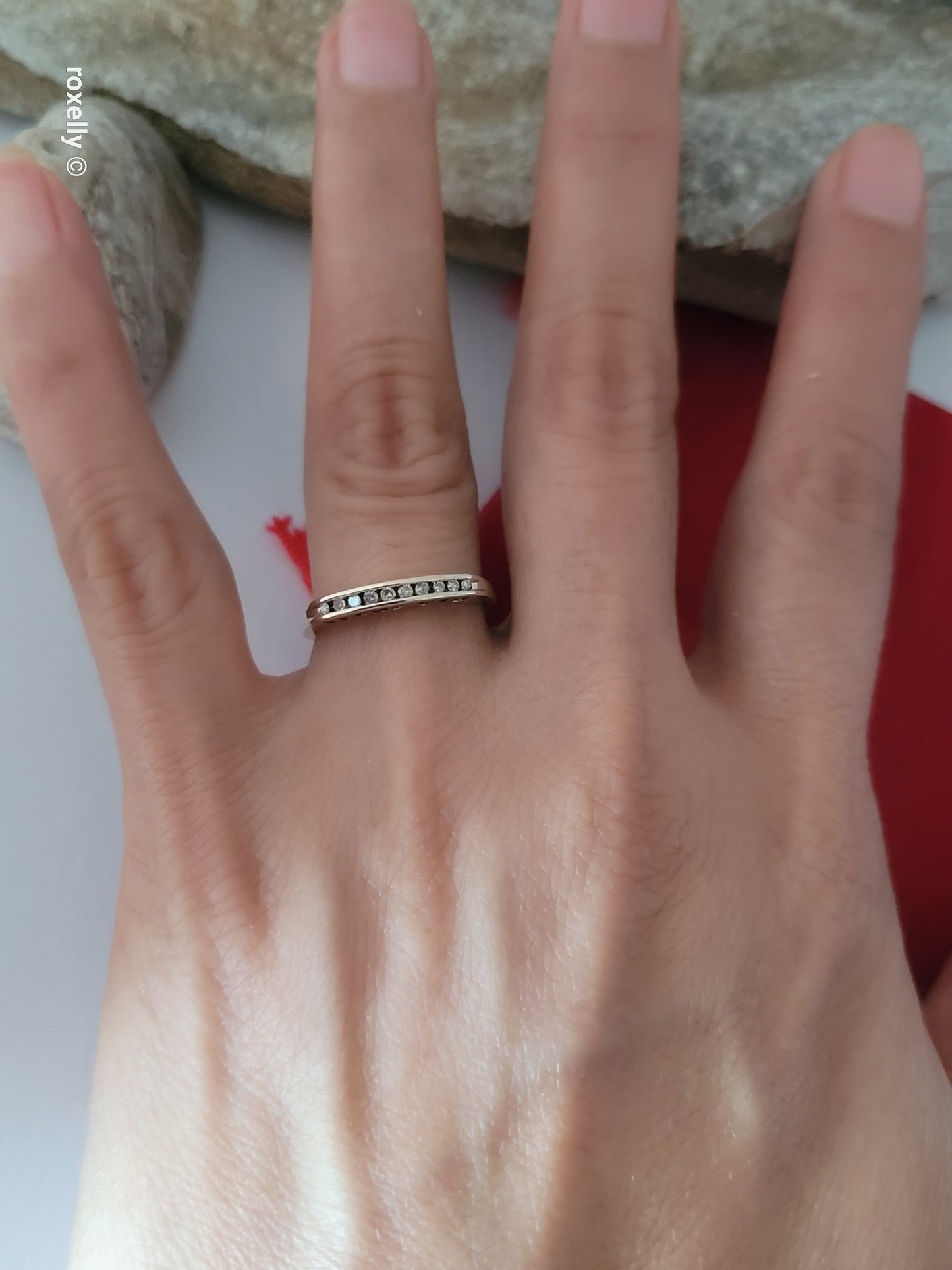 10K Yellow Gold Genuine Diamond "I Love You” Ring Size 6.75, Solid Gold!