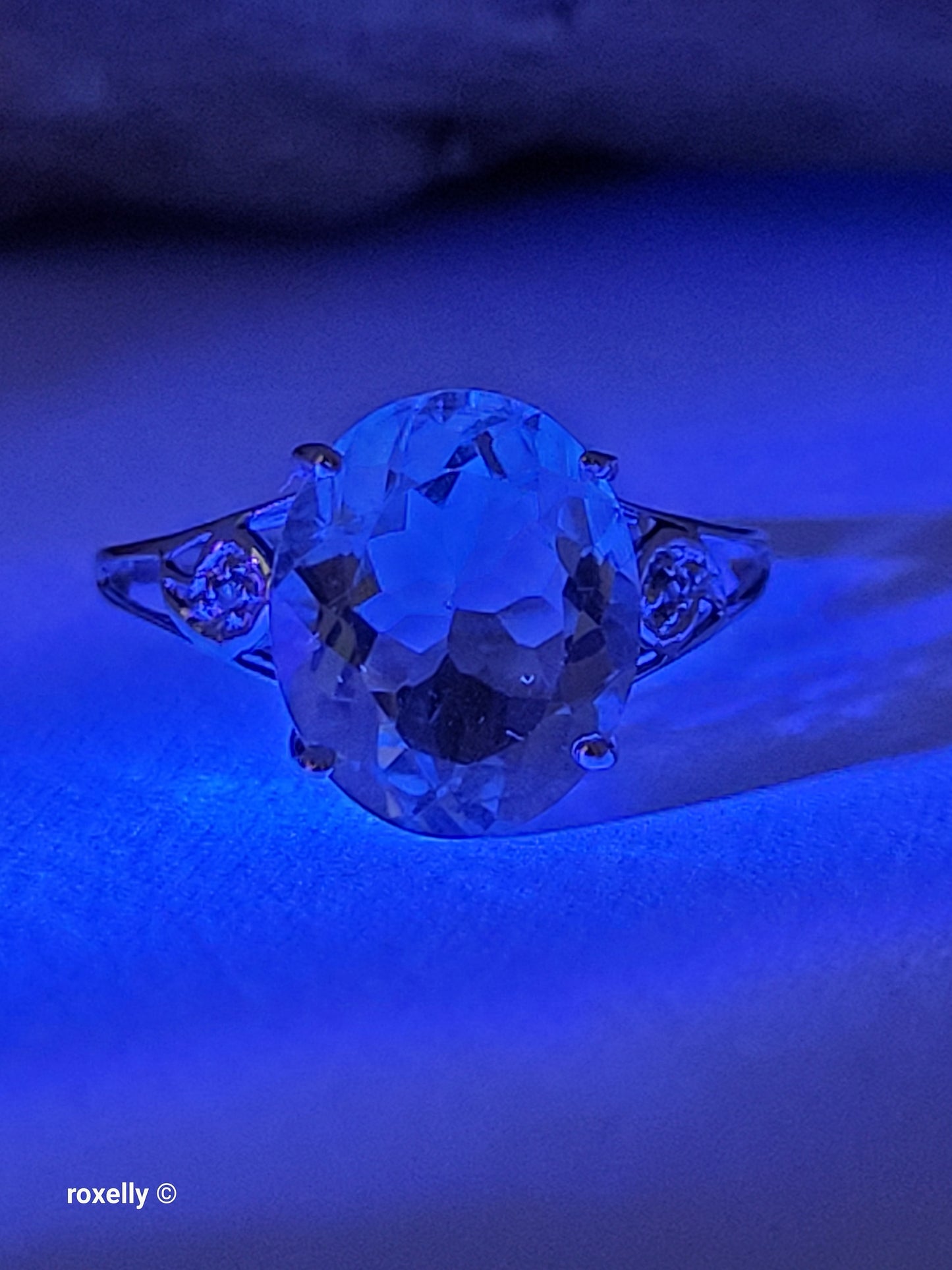 10K White Gold Prasiolite and Genuine Diamonds Ring Size 7, Solid Gold