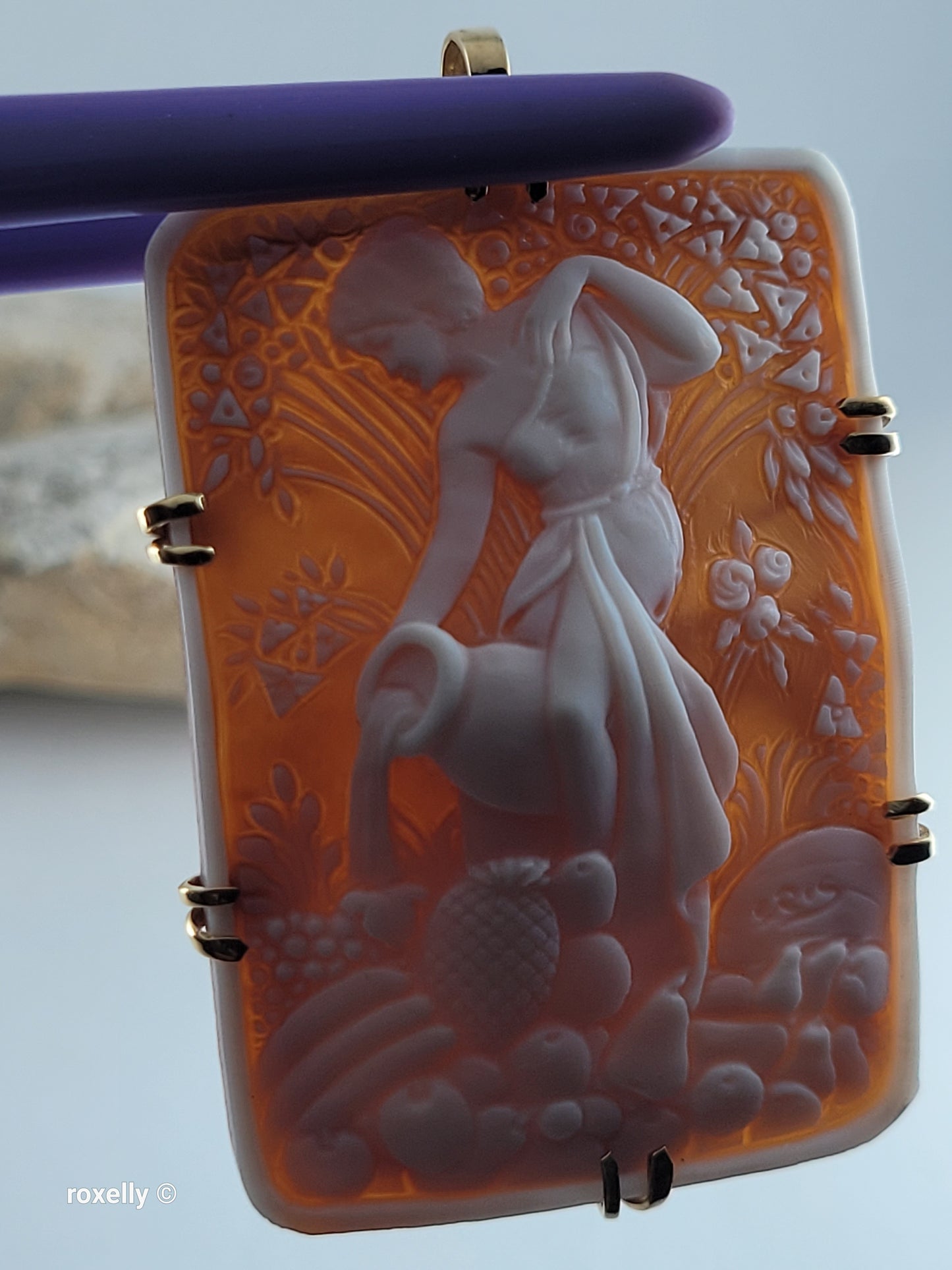 Gennaro Borriello 18K Yellow Gold Italian Cameo Pendant Brooch, Signed Vintage — A True Work of Art