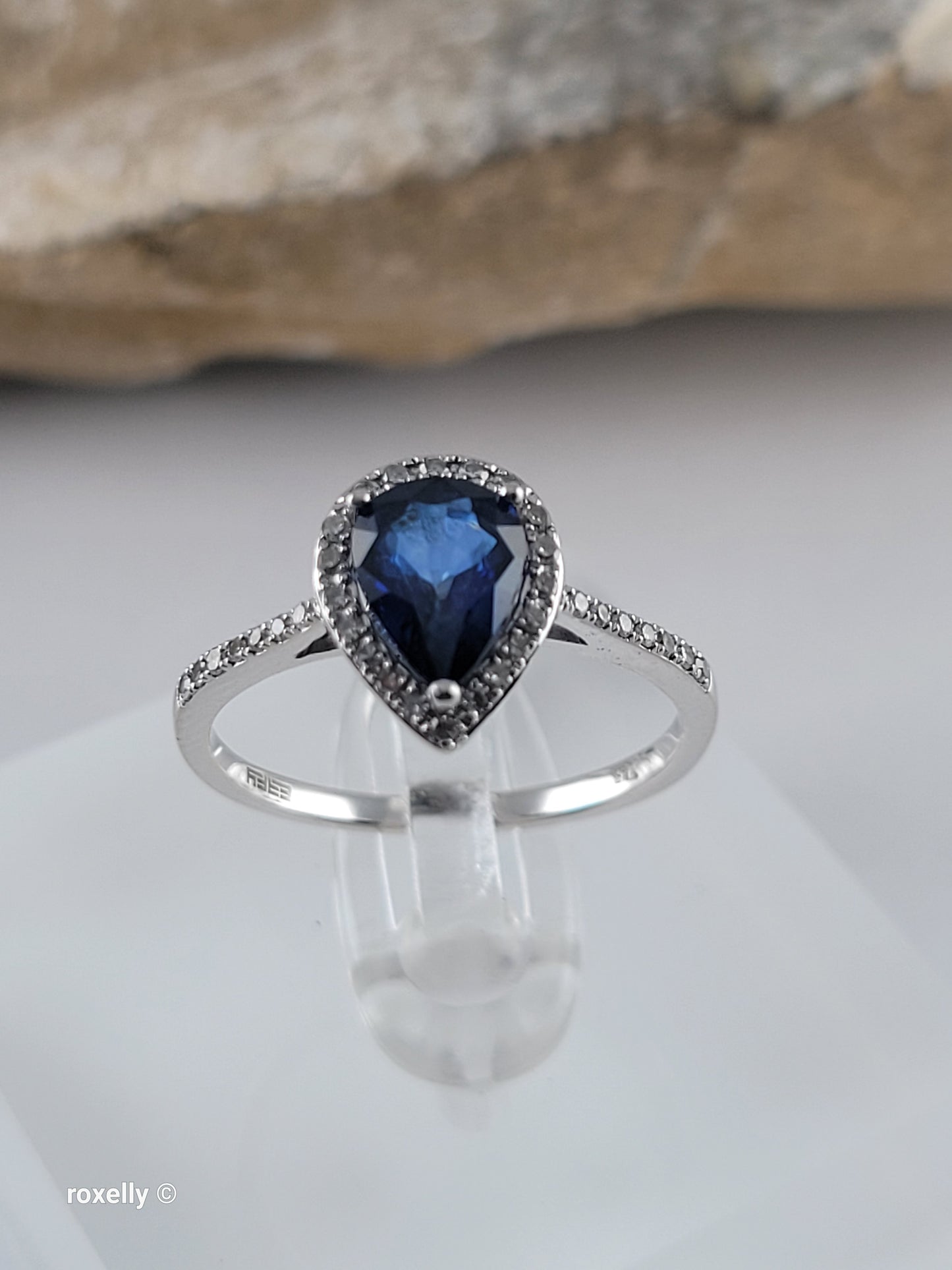 $2,000 EFFY 14K White Gold Sapphire and Diamond Ring, Solid Gold!